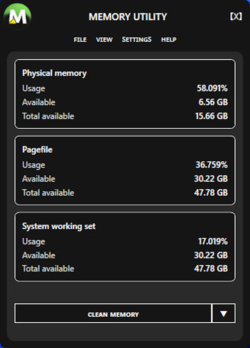 Memory Utility screenshot 1