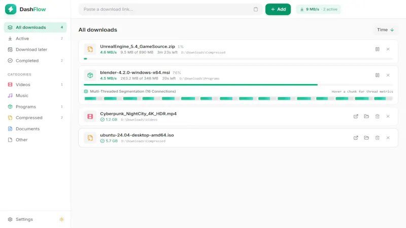 Modern and simpler IDM alternaitve screenshot 4