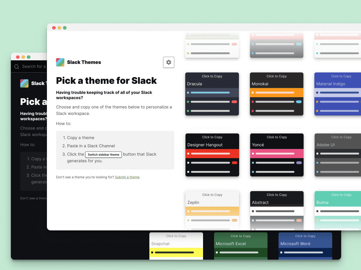 Slack Themes gallery image
