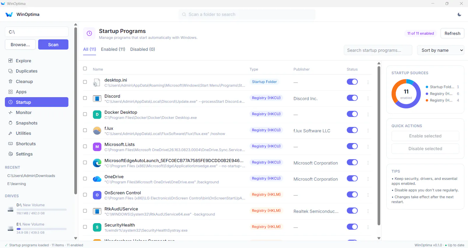 WinOptima screenshot 10