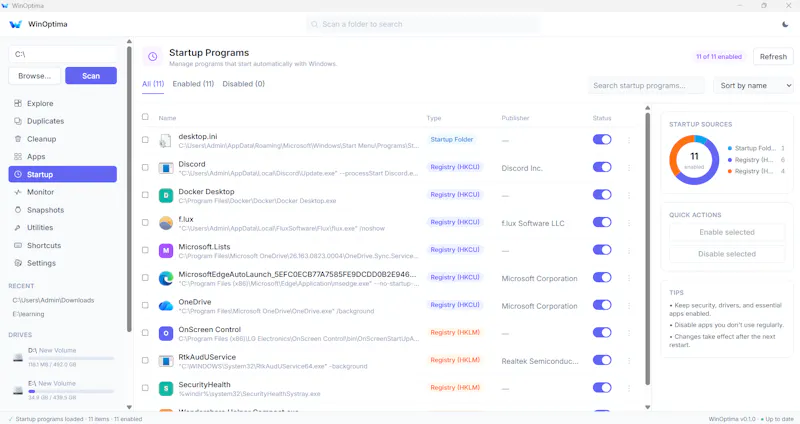 WinOptima screenshot 10