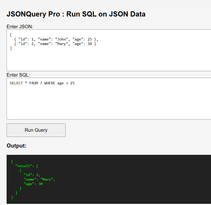 JSONQuery Pro