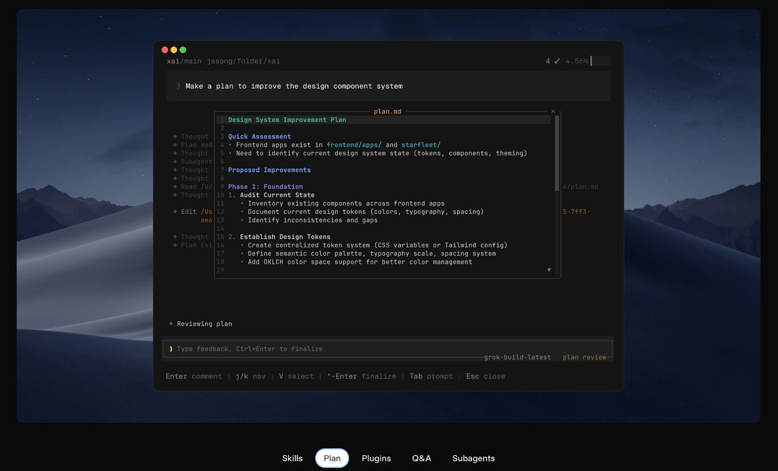 Grok Build screenshot 4