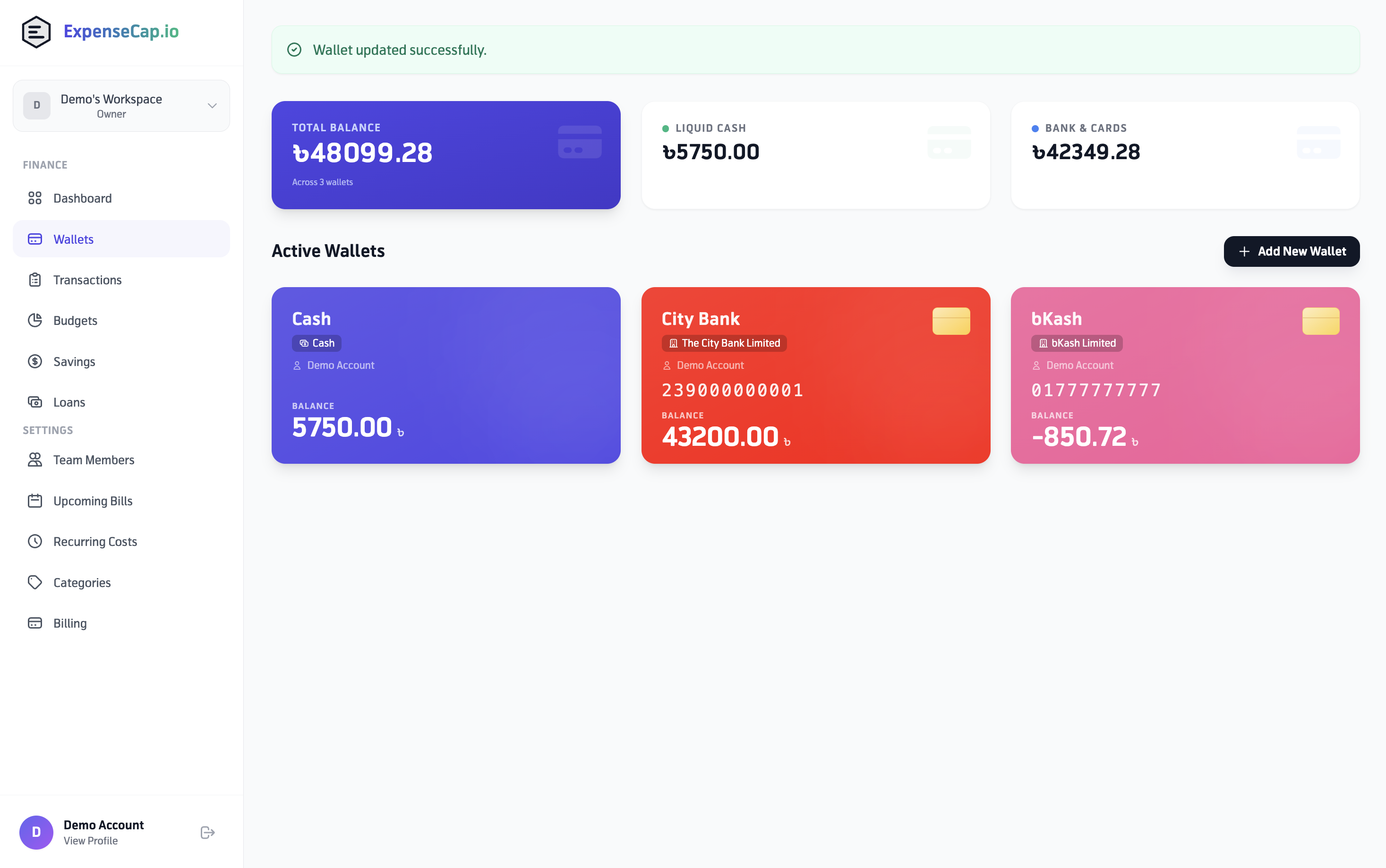 ExpenseCap.io - Screenshot 2 showing product features and functionality