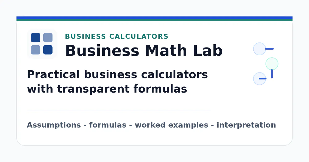 Business Math Lab gallery image