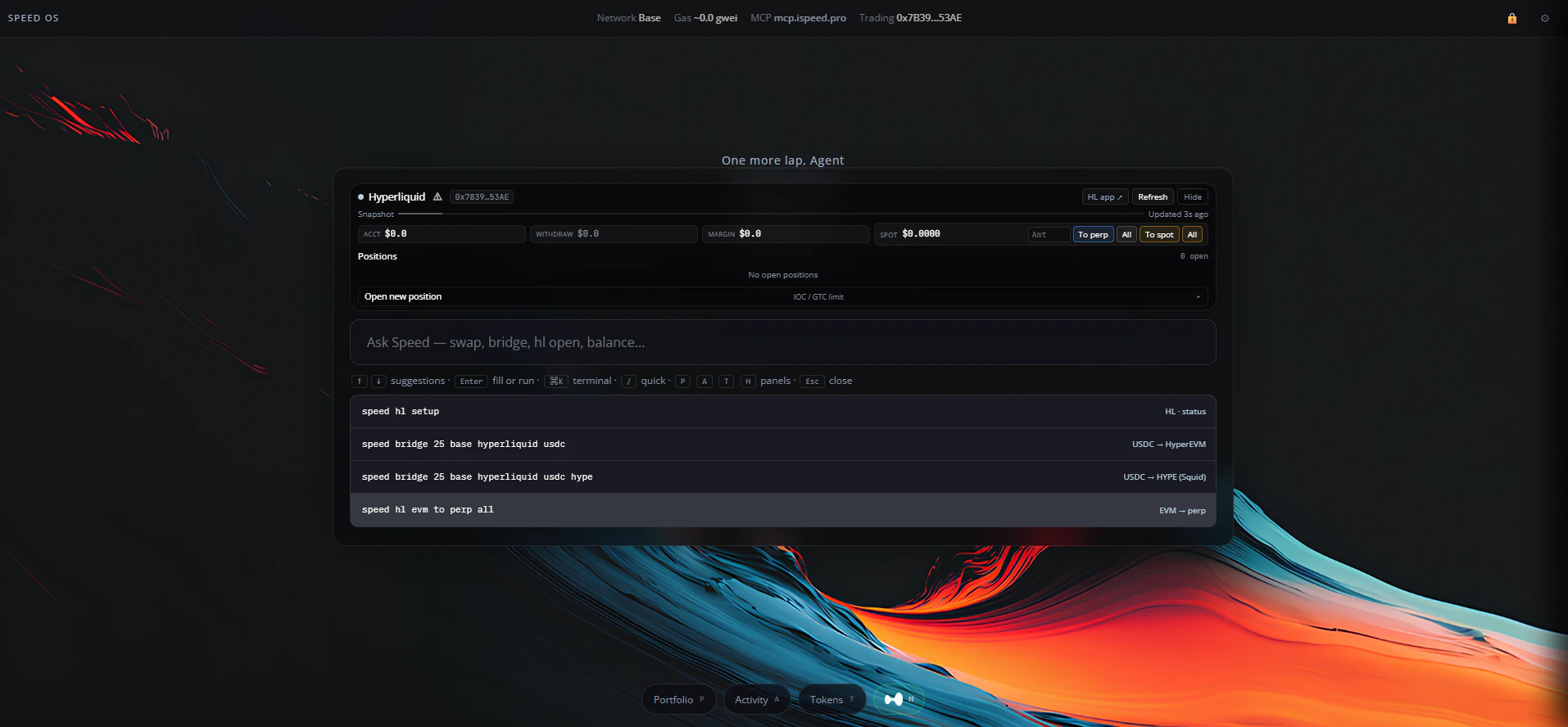 Speed OS — Onchain Trading Workspace screenshot 1