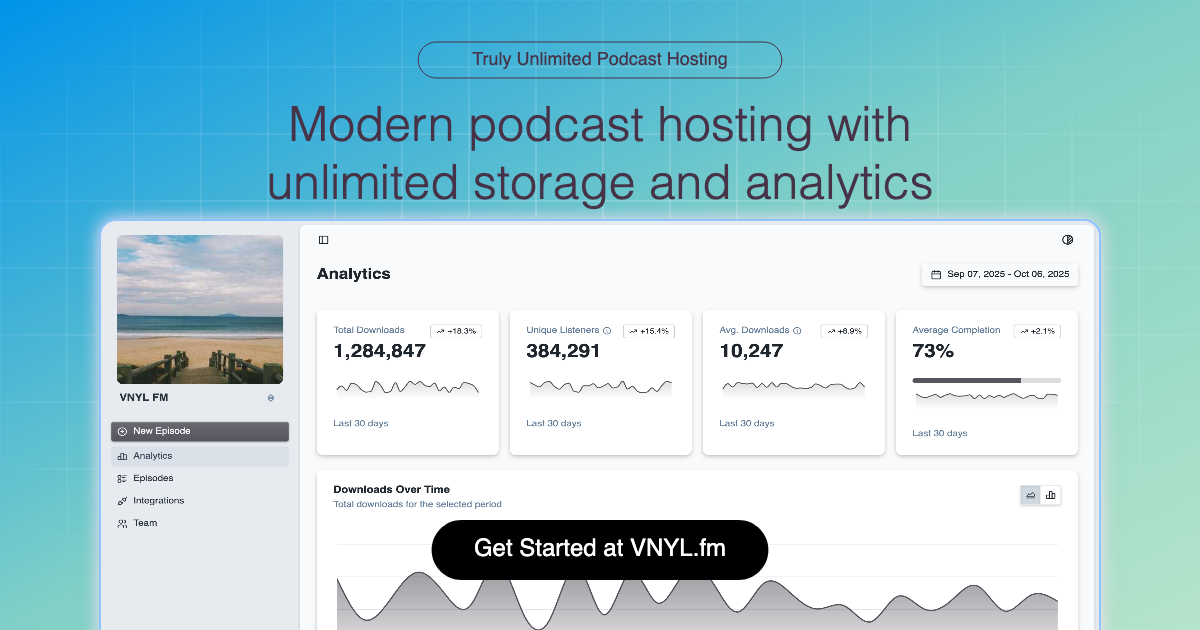 VNYL - Main screenshot showing features and interface