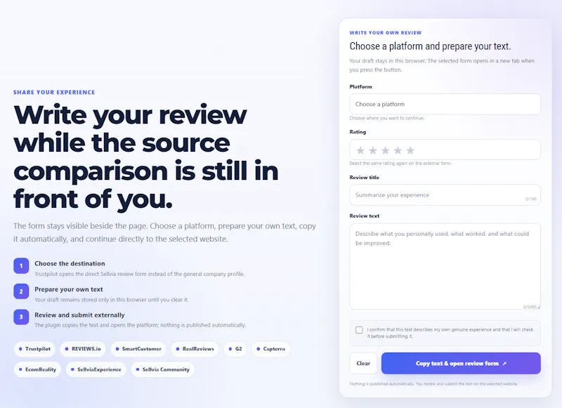 Sellvia Review Explorer screenshot 2