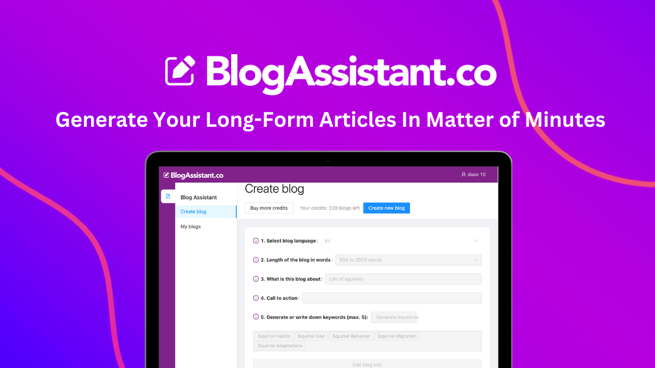 Blog Assistant - AI-writer: long-form, human-like & non-detectable articles  | Product Hunt