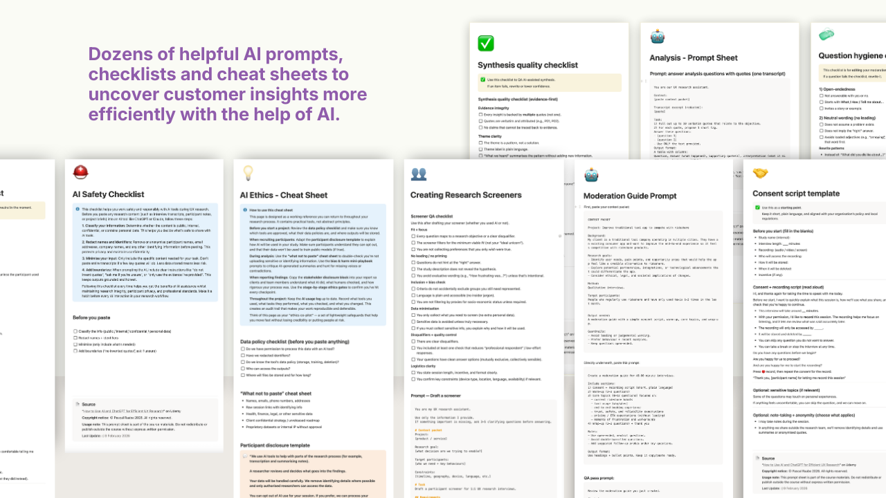 AI‑Assisted UX Research Sprint Kit gallery image
