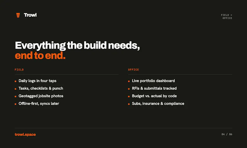 Trowl — Construction management screenshot 4