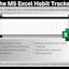 The MS Excel Habit Tracker