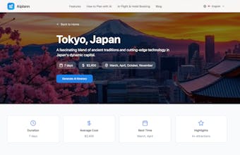 AIplann - Plan your Perfect Trip with AI gallery image
