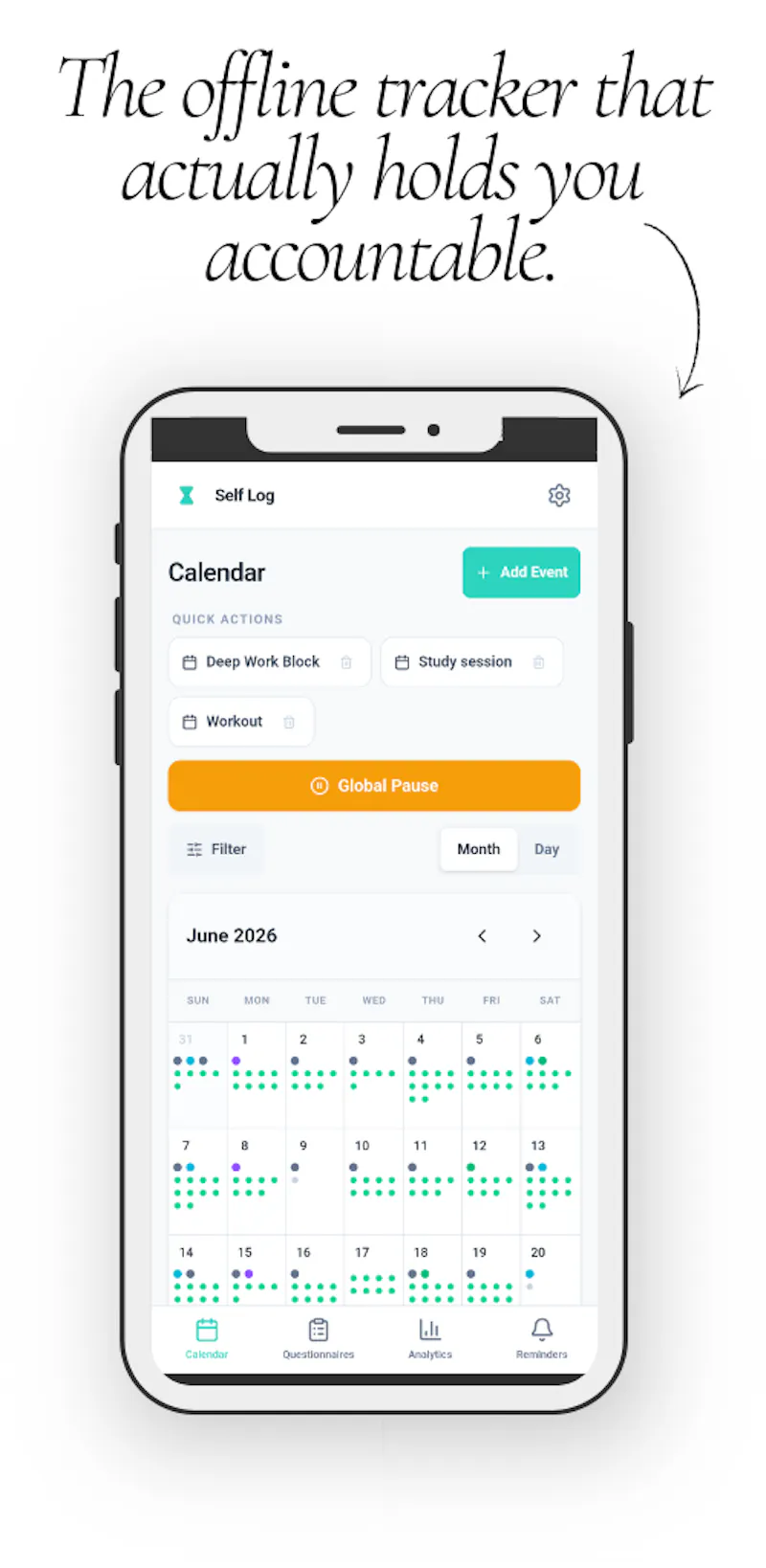 Self Log screenshot 4