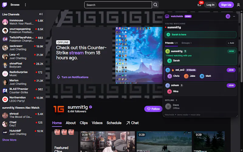 Watchside screenshot 3