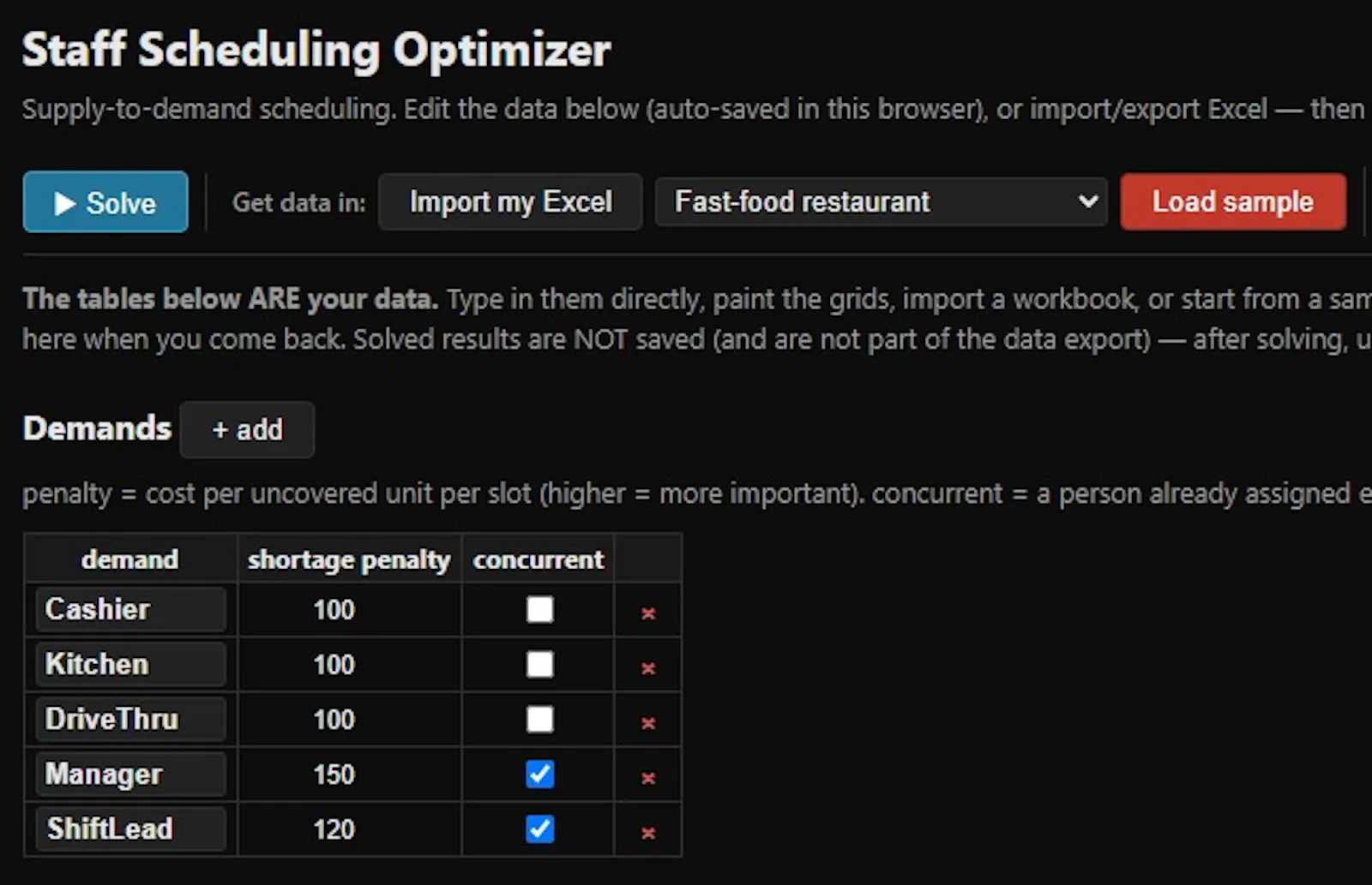 Staff Scheduler screenshot 2