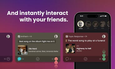 Um vislumbre dos recursos inovadores do aplicativo Anthems, permitindo que os usuários explorem e descubram novas músicas sem esforço.
