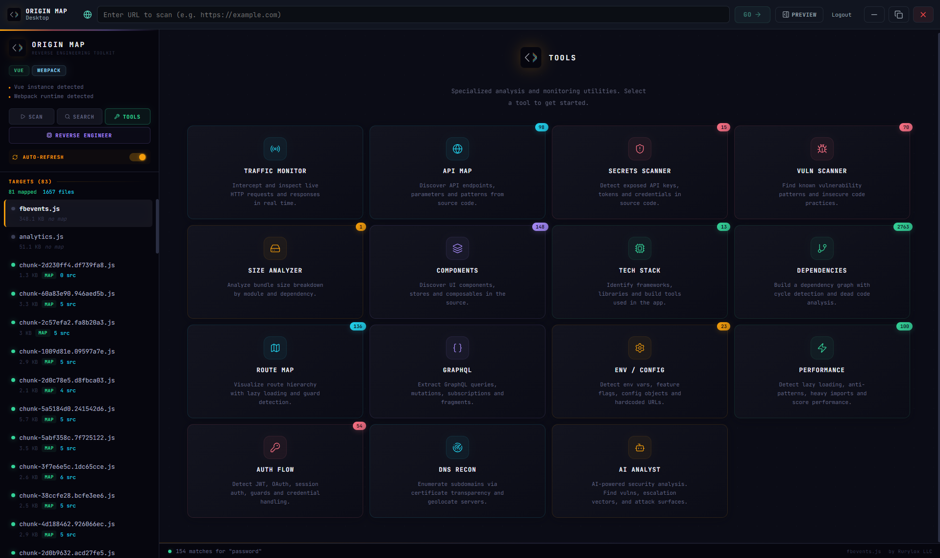Origin Map — Reverse Engineering Toolkit gallery image