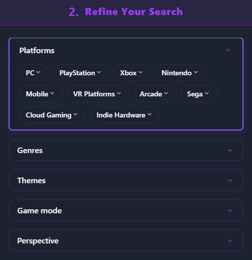 Game Finder - De slimste game-zoekmachine met hyperspecifieke zoekwoorden media 4