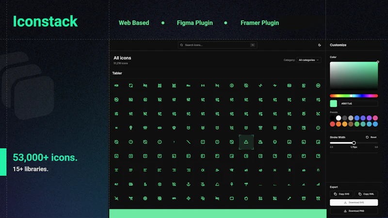 Iconstack: MCP-Native Icon Search screenshot 1