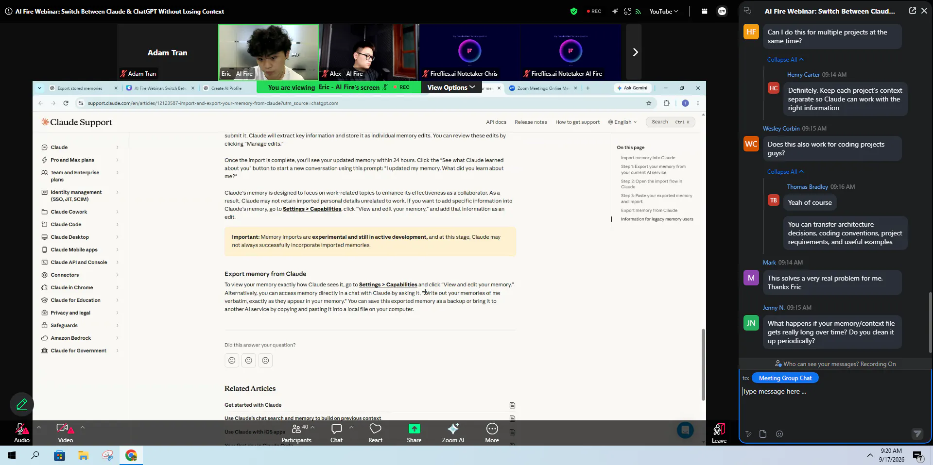 ChatGPT and Claude Context Transfer gallery image