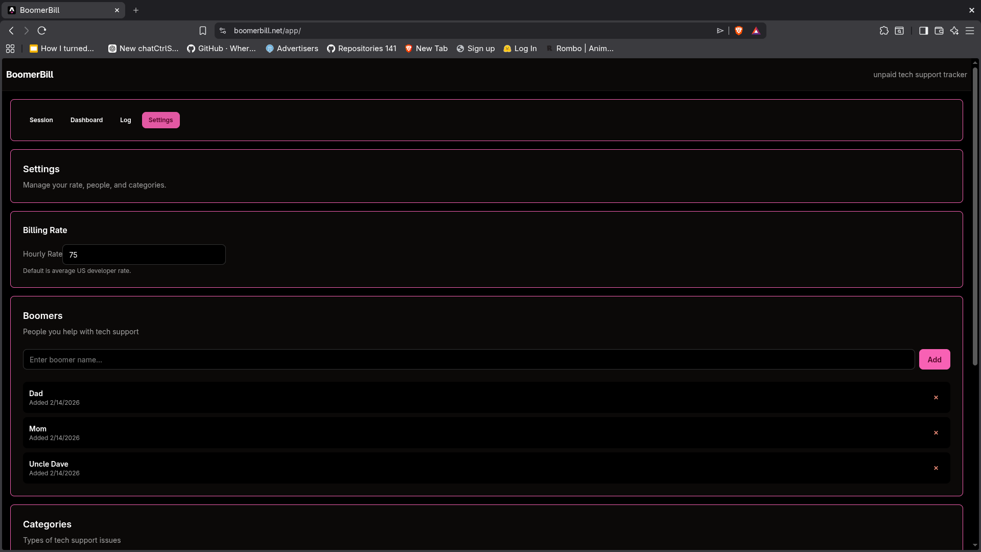 BoomerBill - Screenshot 5 showing product features and functionality