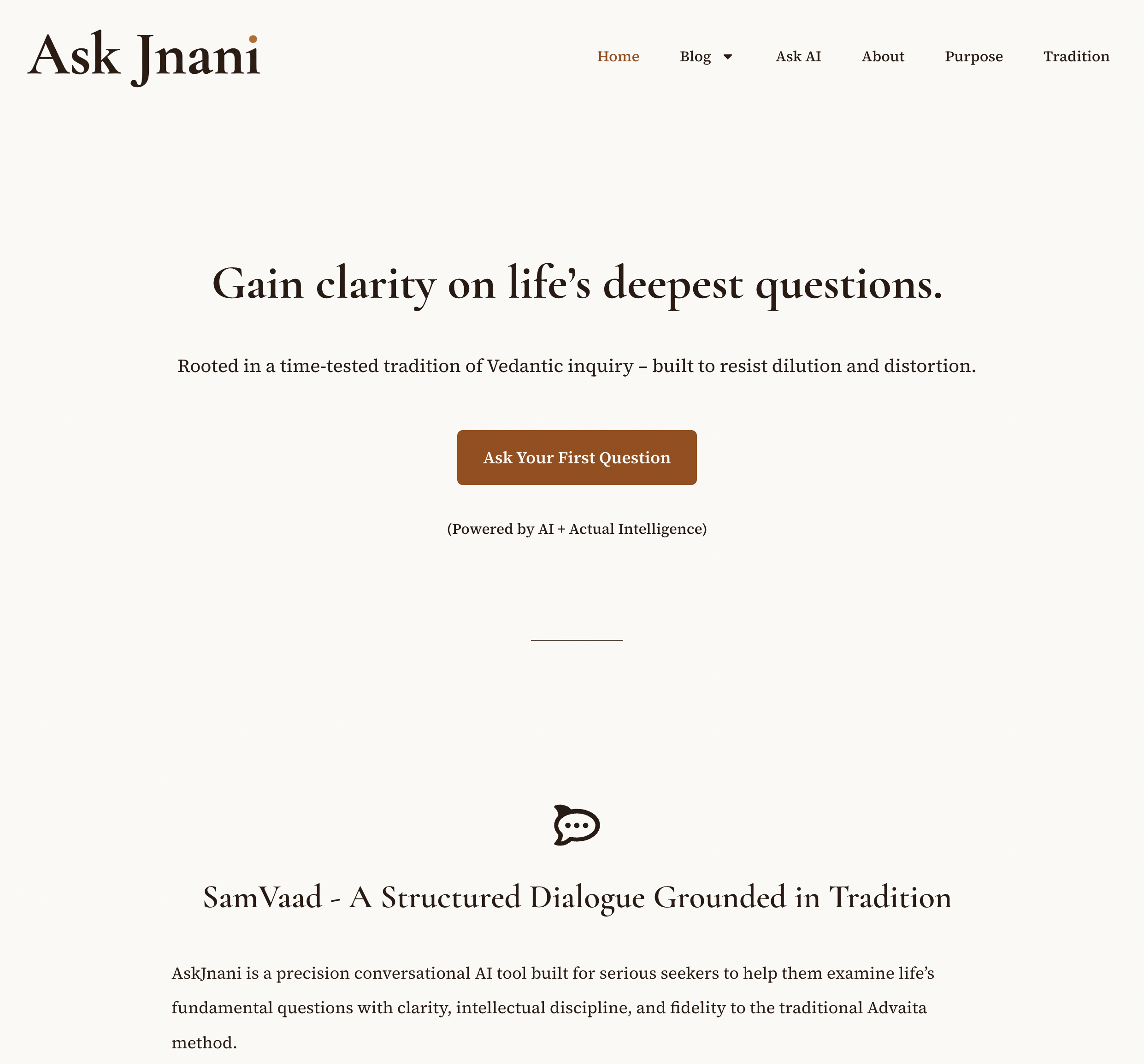 Ask Jnani - Screenshot 2 showing product features and functionality