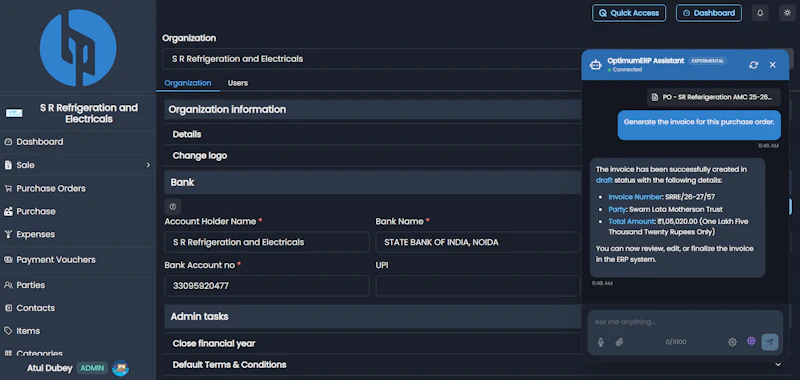 OptimumERP screenshot 4