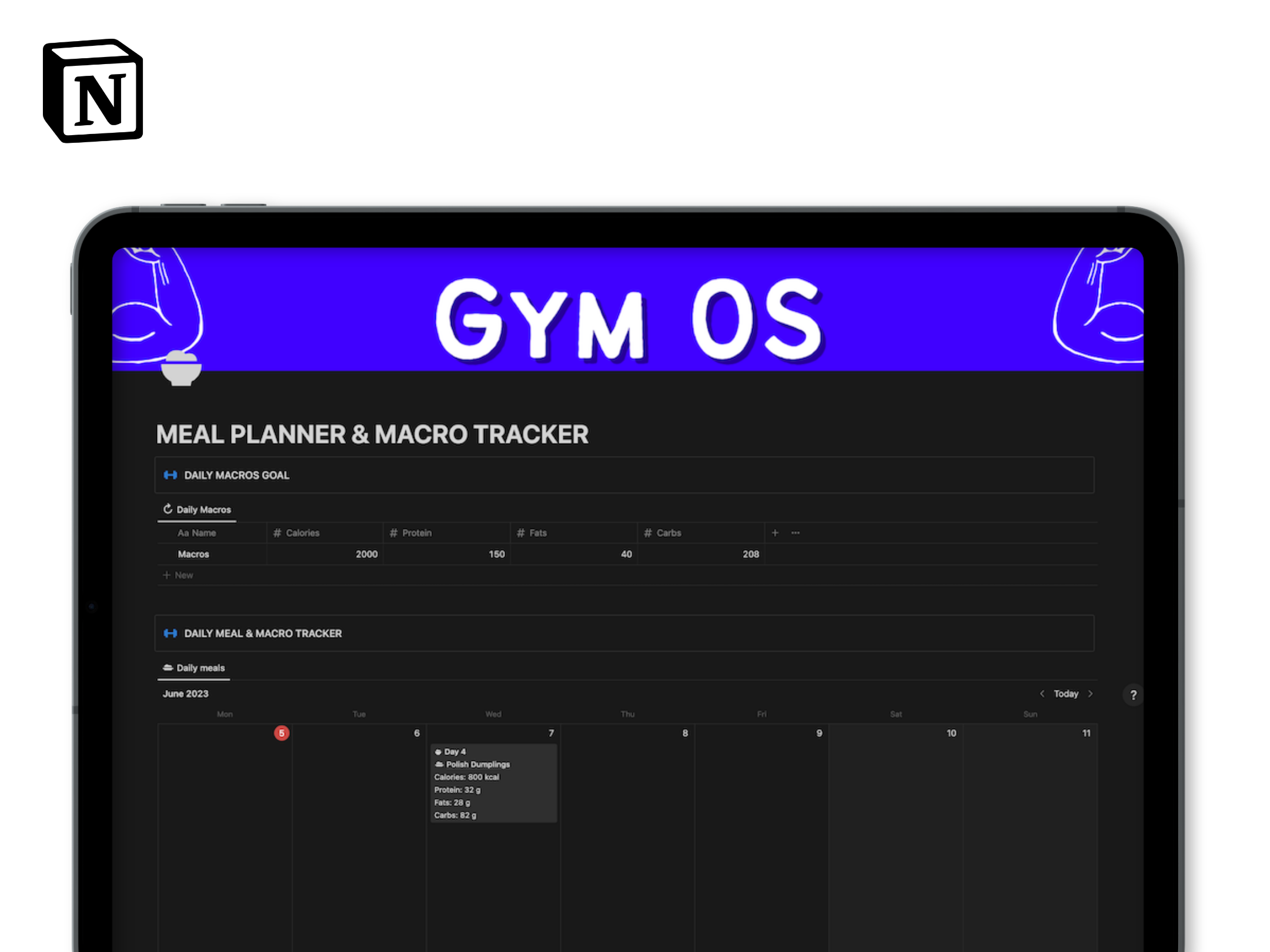 Mídia 5 de Gym OS |Modelo de noção - Noção, academia