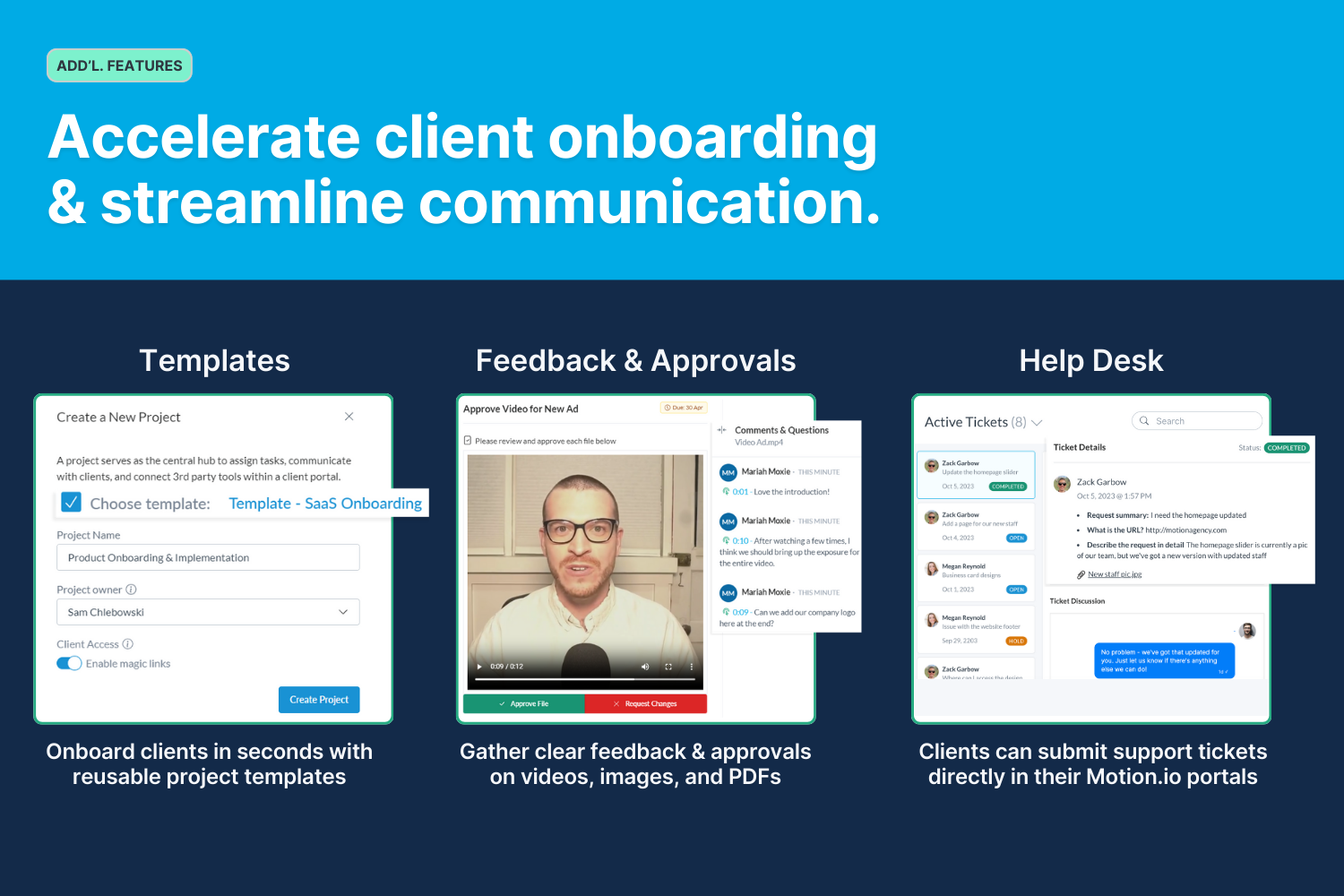 Motion.io - Software di onboarding client - Portali Project Management media 6