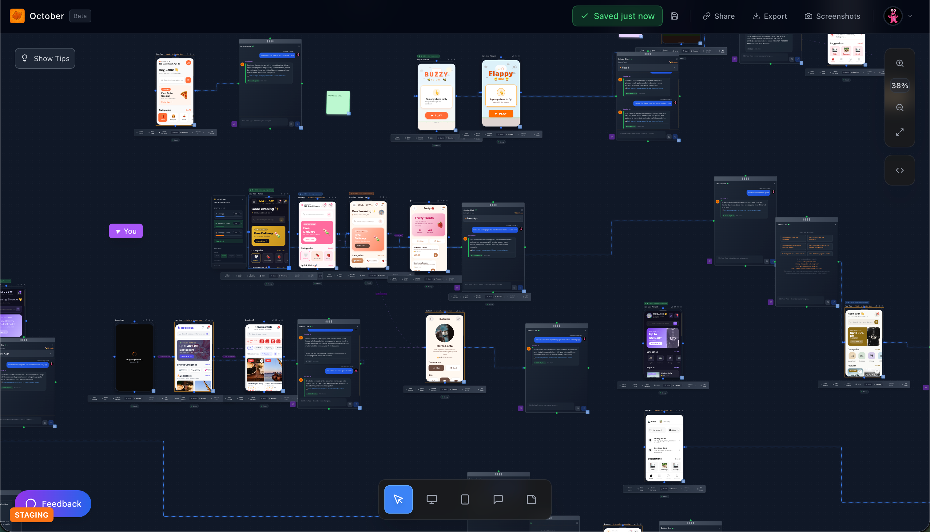 October - vibe code app experiments gallery image