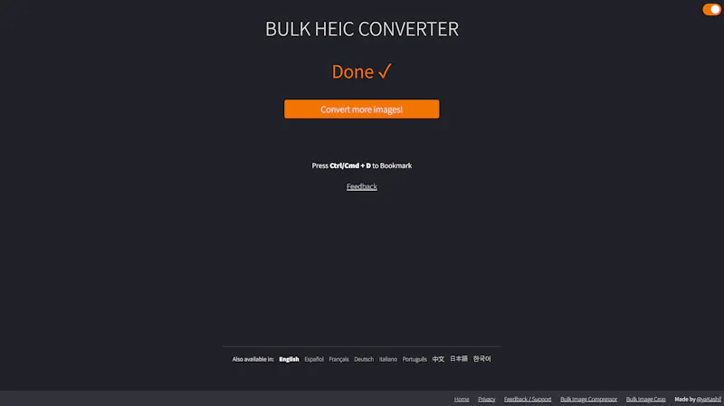 Bulk HEIC Converter screenshot 4