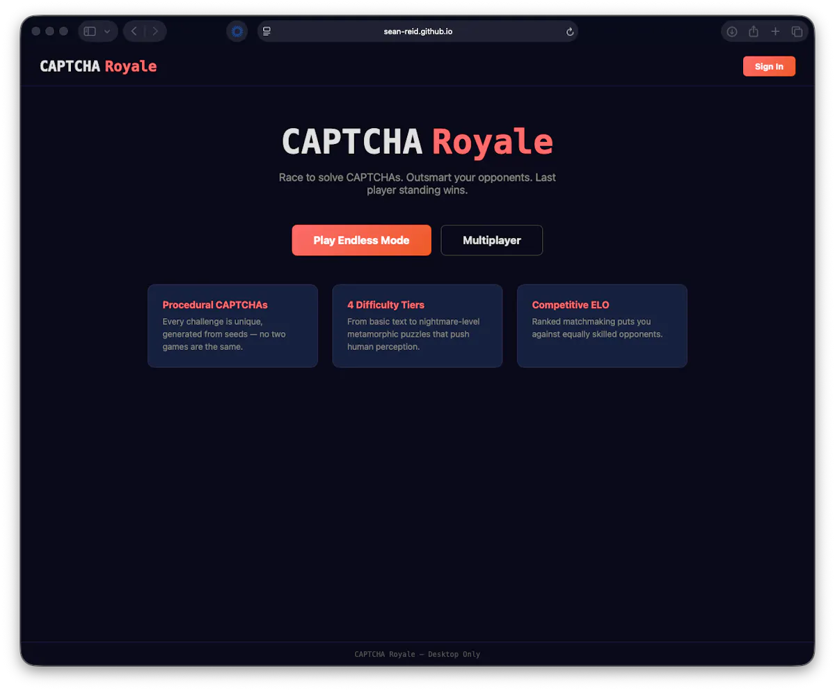 CAPTCHA Royale