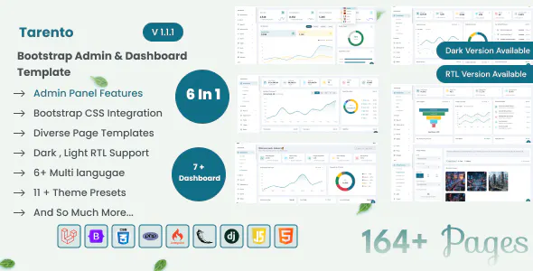 Tarento  Bootstrap 5 Admin Dashboard  gallery image
