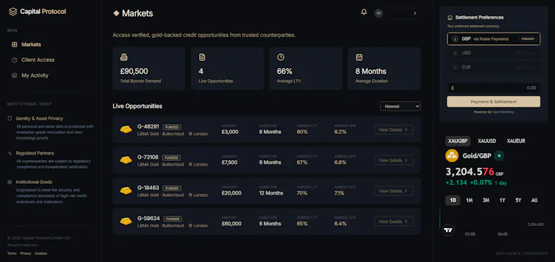 Capital Protocol screenshot 1