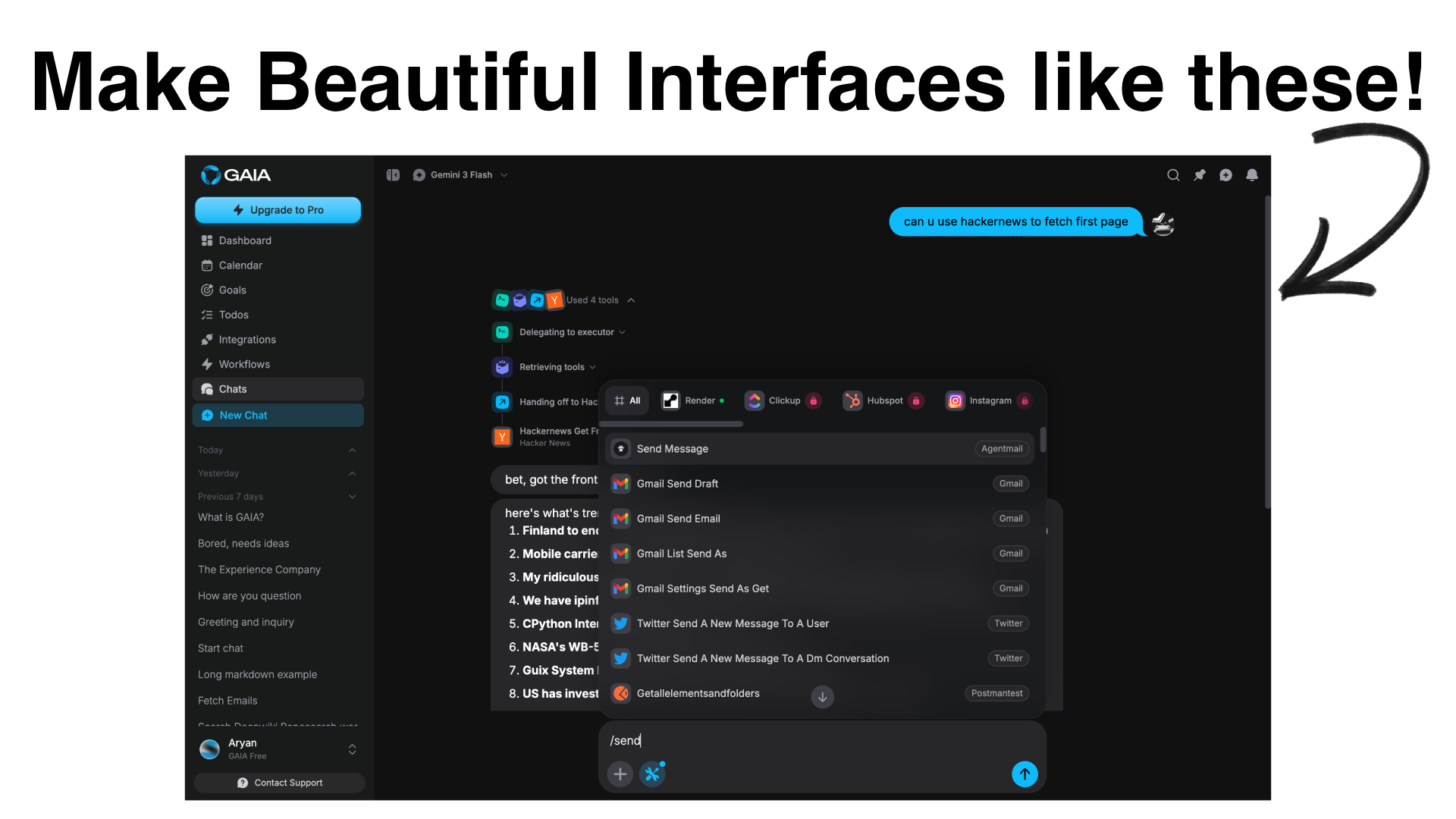 GAIA UI gallery image