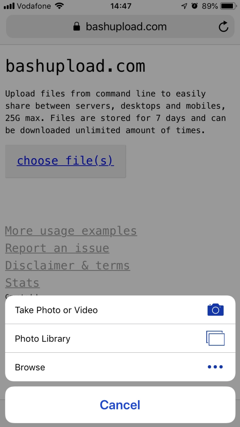 Bashupload gallery image