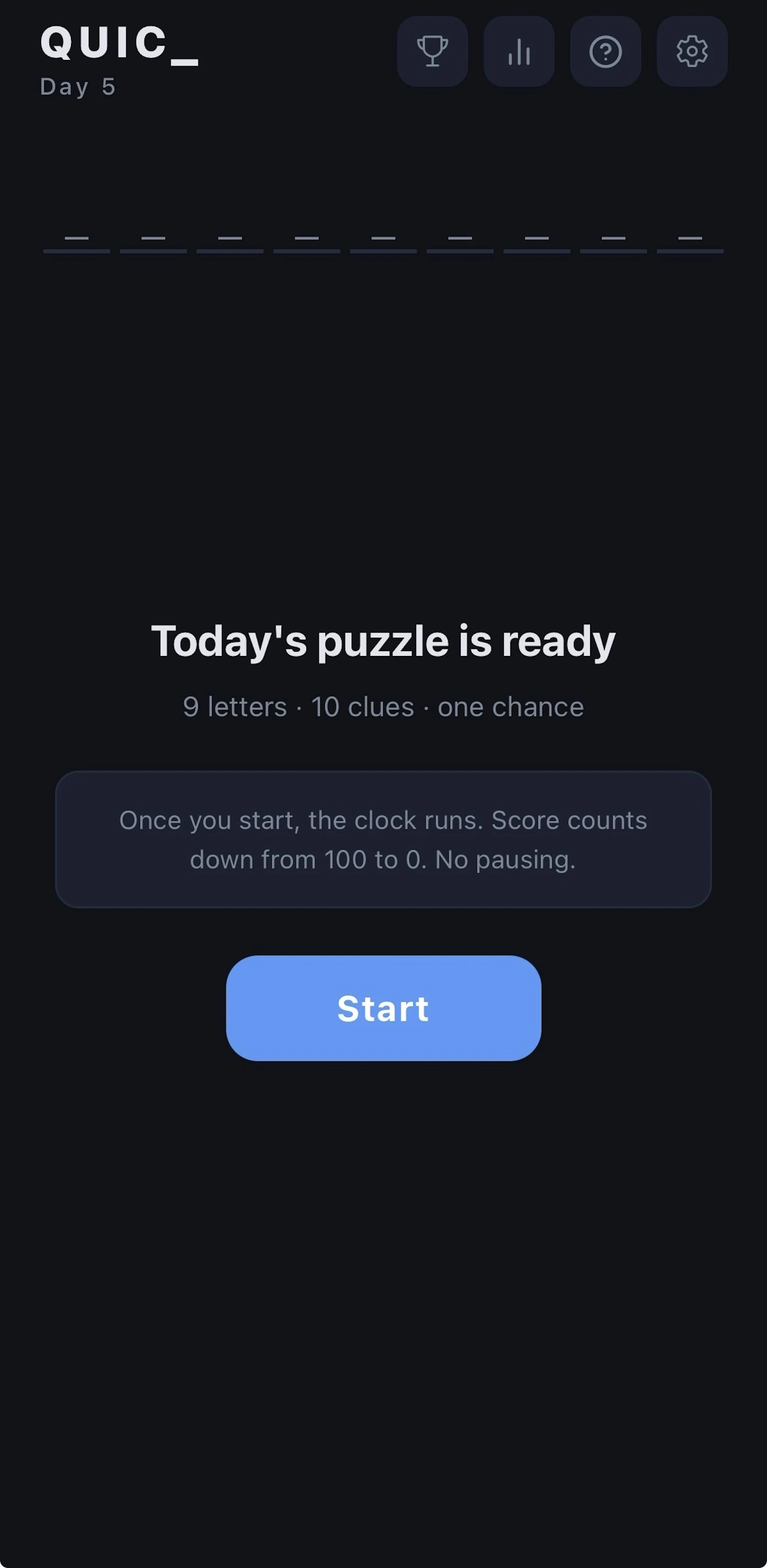 QUICK - Daily Word Game screenshot 2