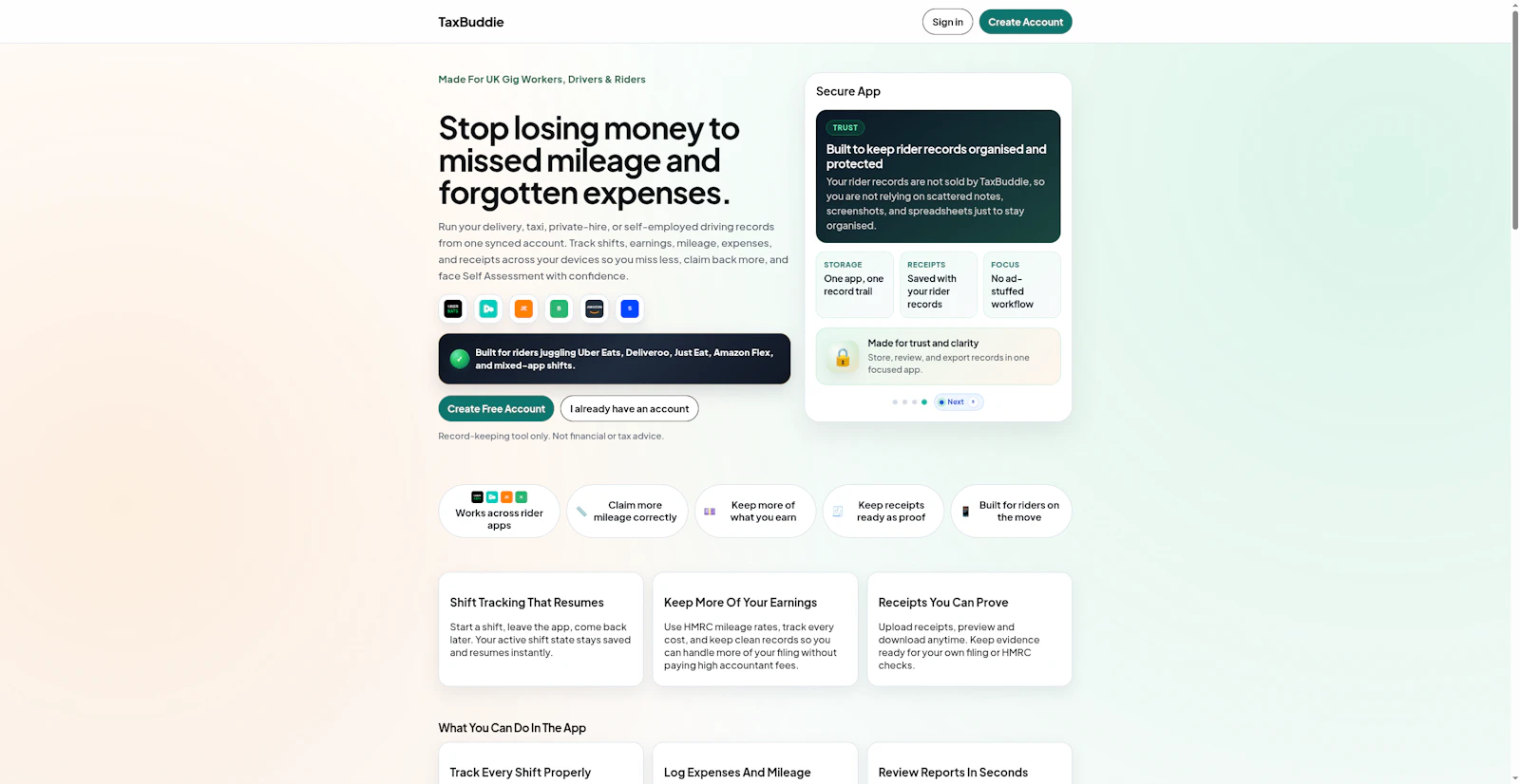 TaxBuddie screenshot 1