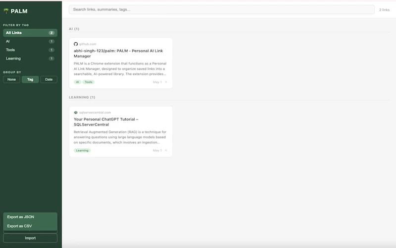PALM — Personal AI Link Manager screenshot 5