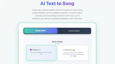 TextSong - AI Text-to-Song Generator gallery image