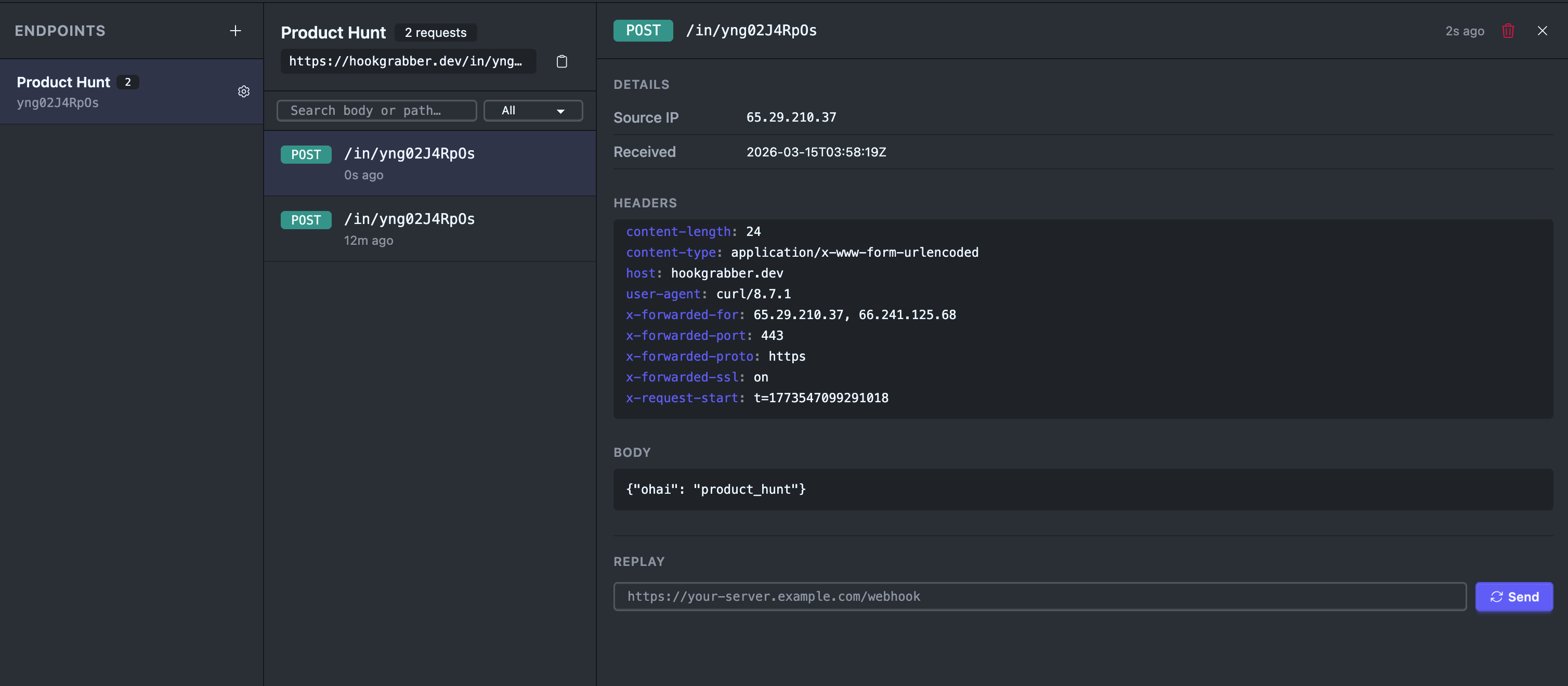 HookGrabber - Screenshot 2 showing product features and functionality