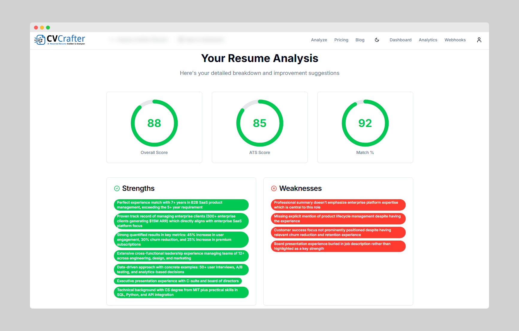 CVCrafter - Screenshot 4 showing product features and functionality