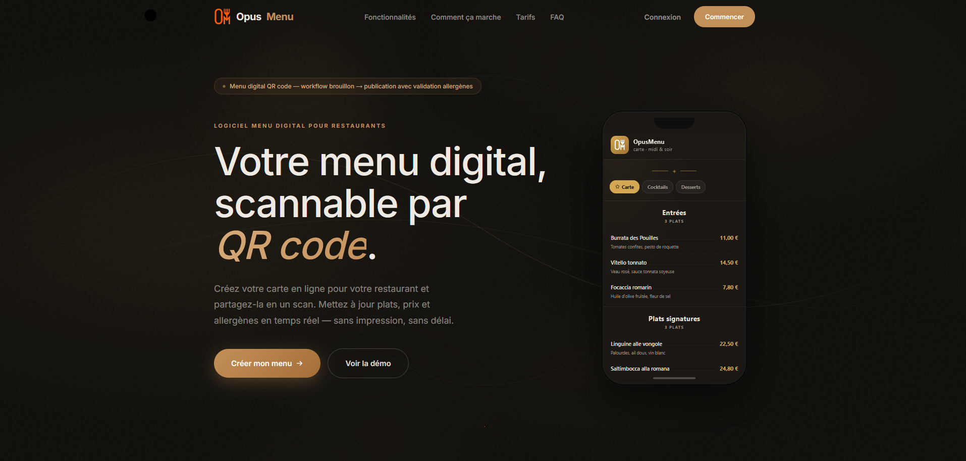 OpusMenu gallery image