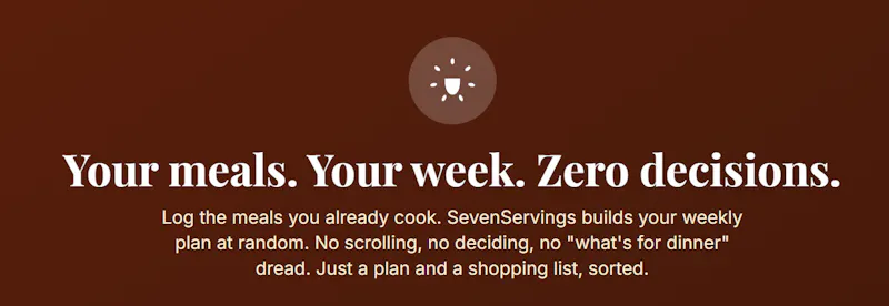 SevenServings screenshot 1