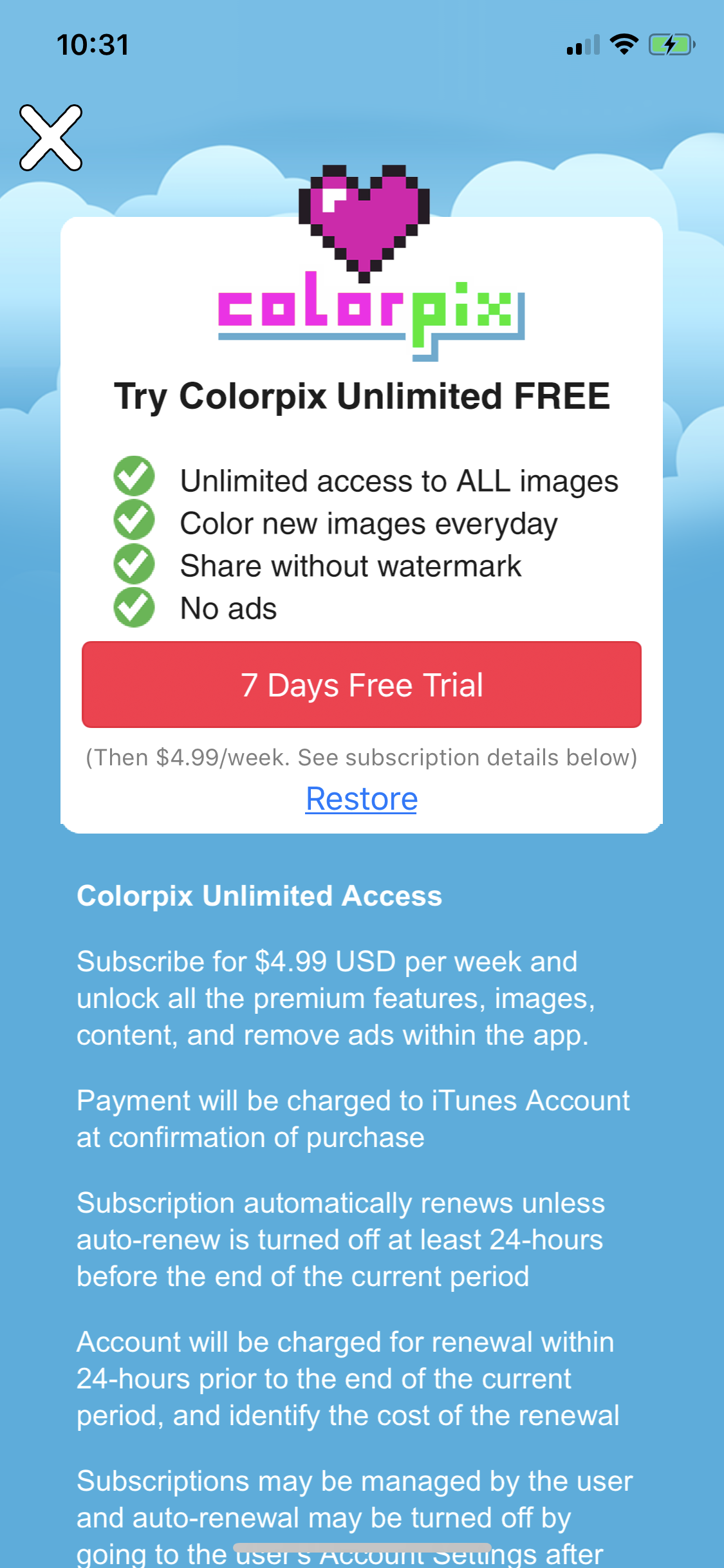 Colorpix Color By Number iOS Source code gallery image