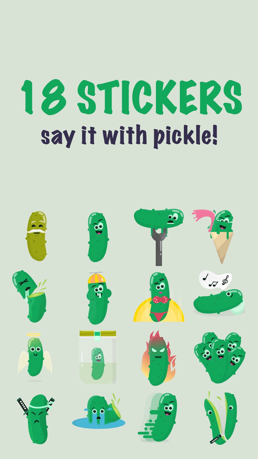 Pi Pickle Stickers gallery image
