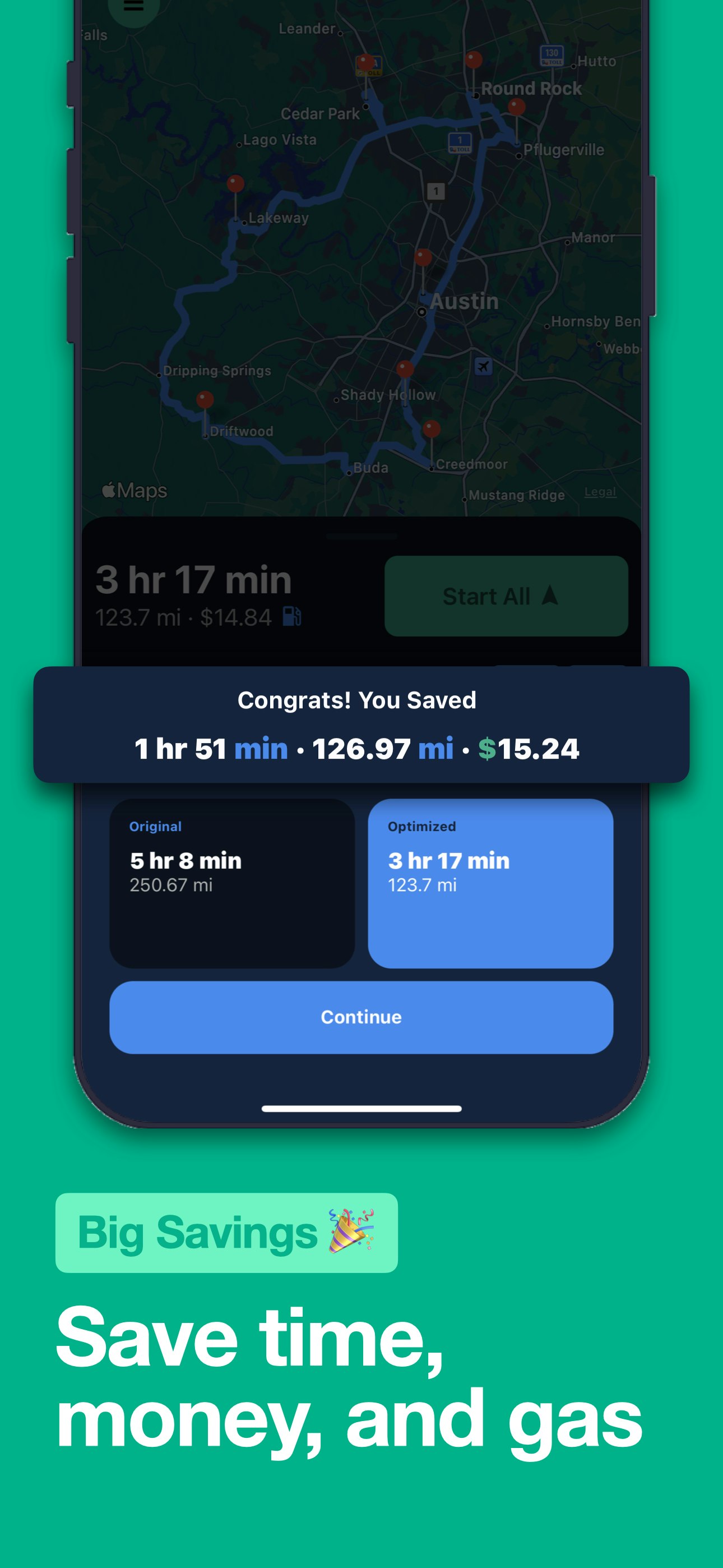 รัทอร์ - เส้นทางการหยุดแบบหลายจุดที่เร็วขึ้นสำหรับผู้ใช้ Google/Apple Maps media 3