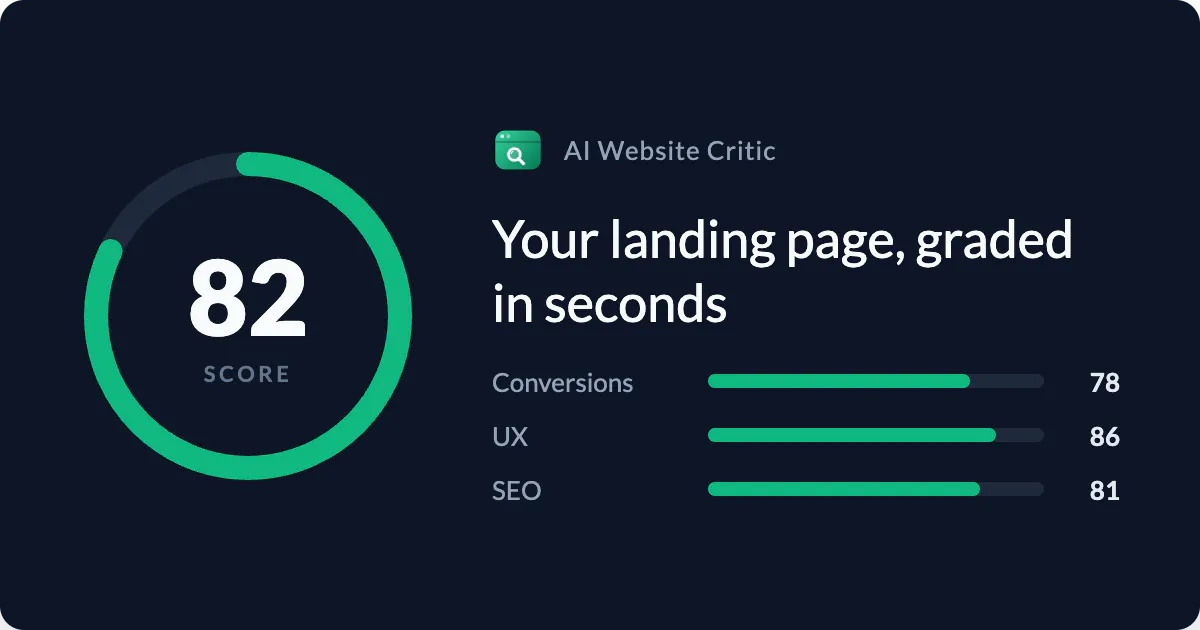 AI Website Critic gallery image