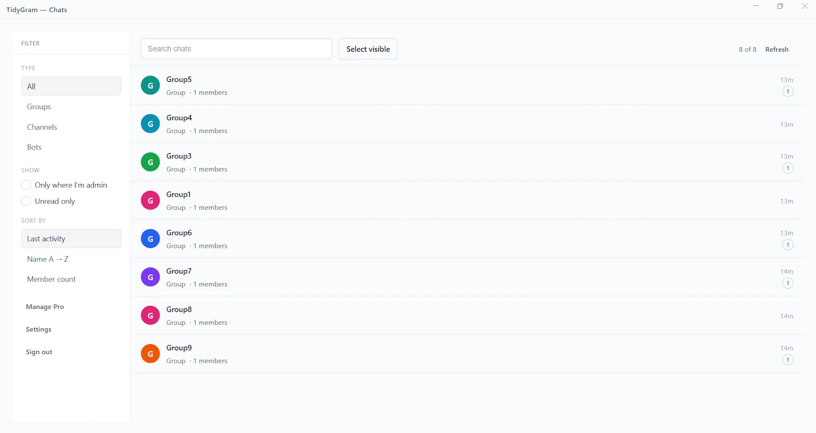 TidyGram screenshot 3